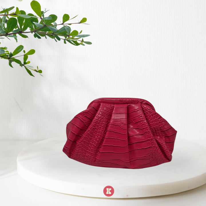 Crimson Curve Clutch