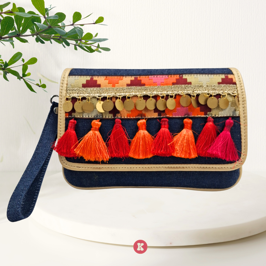 Women's Ethnic Embroidered Clutch