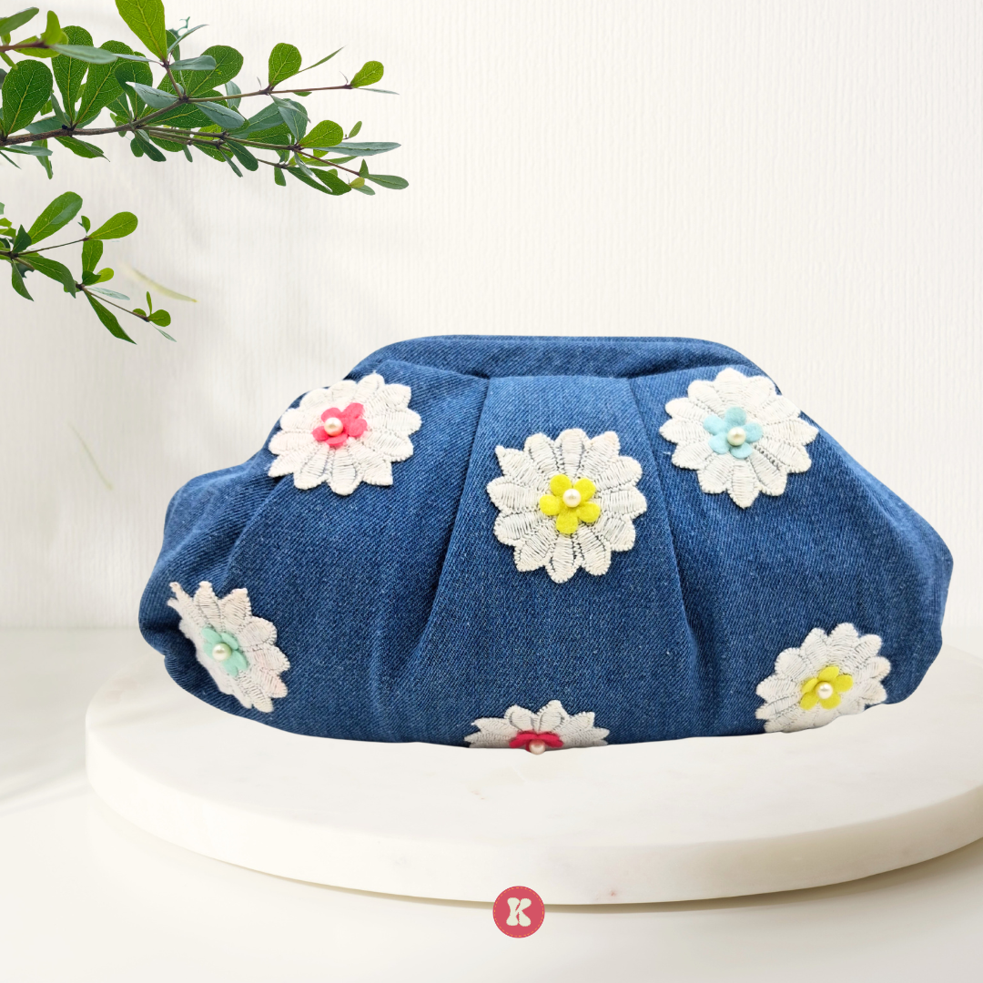 Stylish Denim Evening Clutch