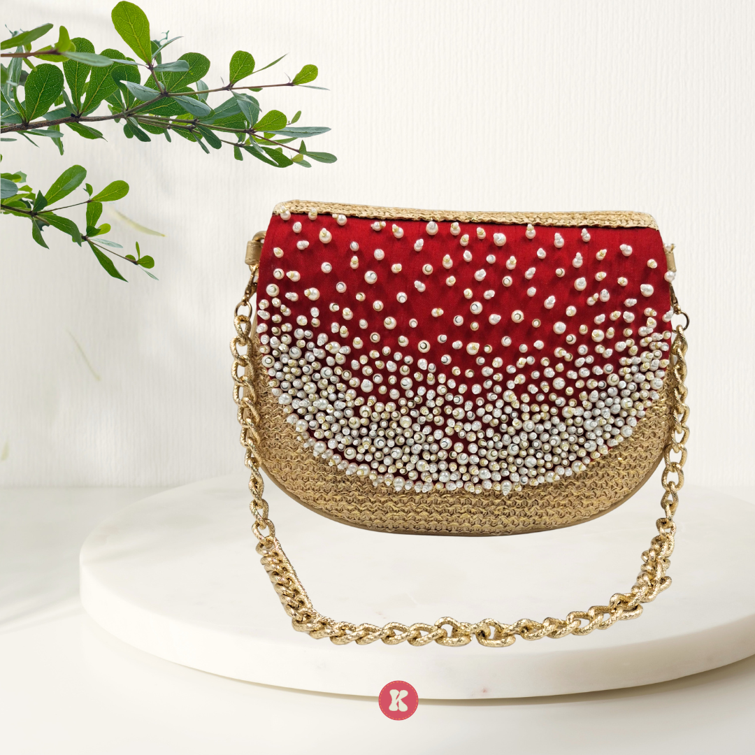 Ruby Pearl Clutch