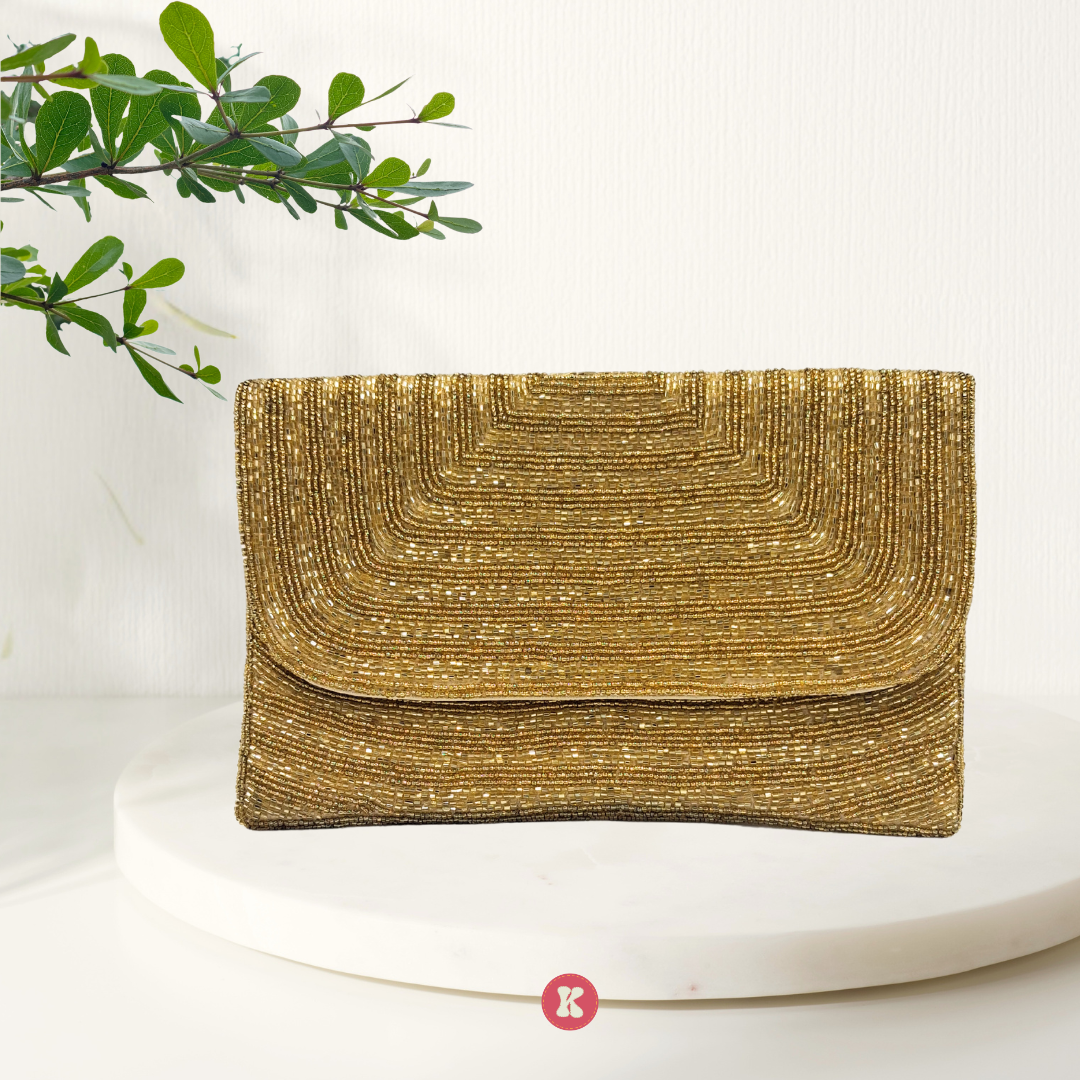 Gold Beaded Envelope