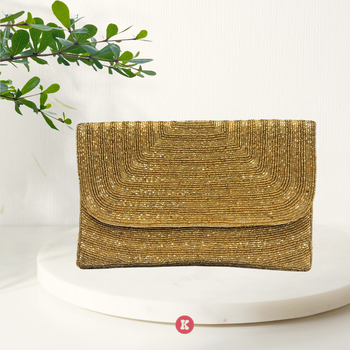 Gold Beaded Envelope
