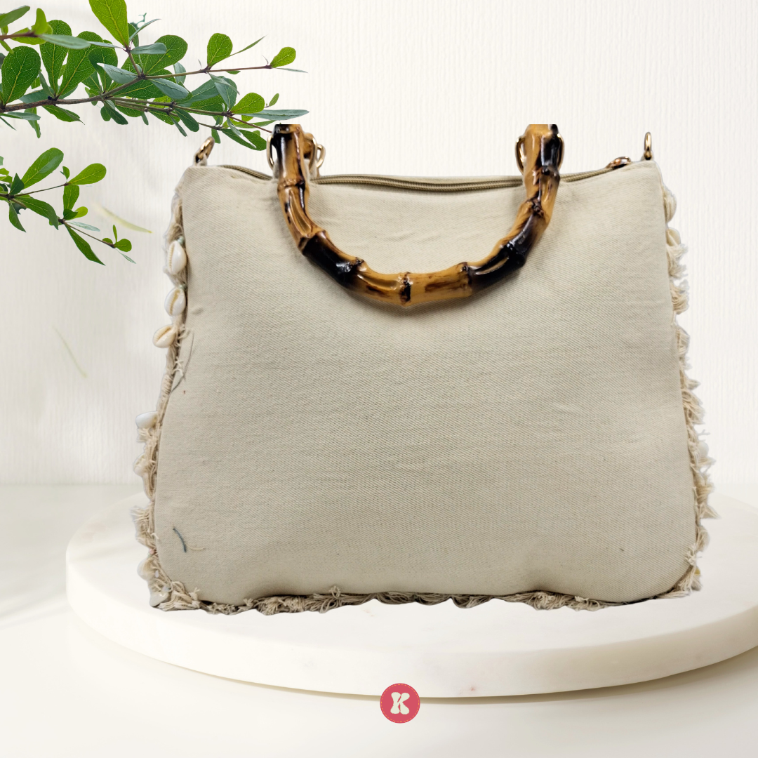 Tribal Pattern Beaded Handbag