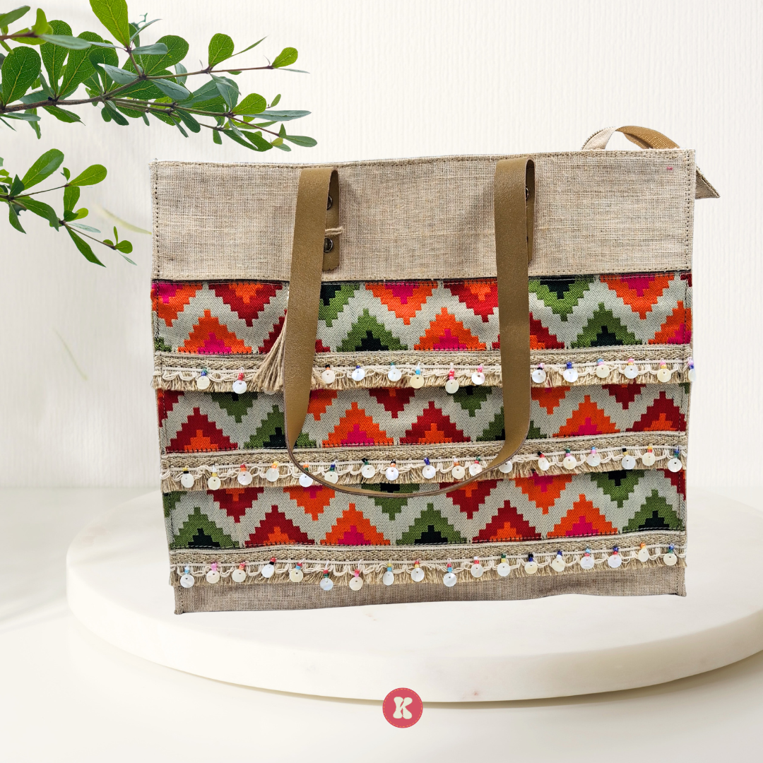 Handmade Cotton Beach Bag
