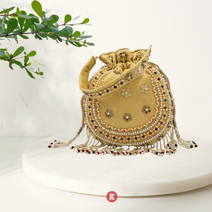Golden Elegance Potli.