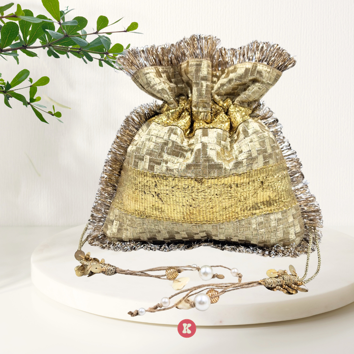 Golden Sequin Potli