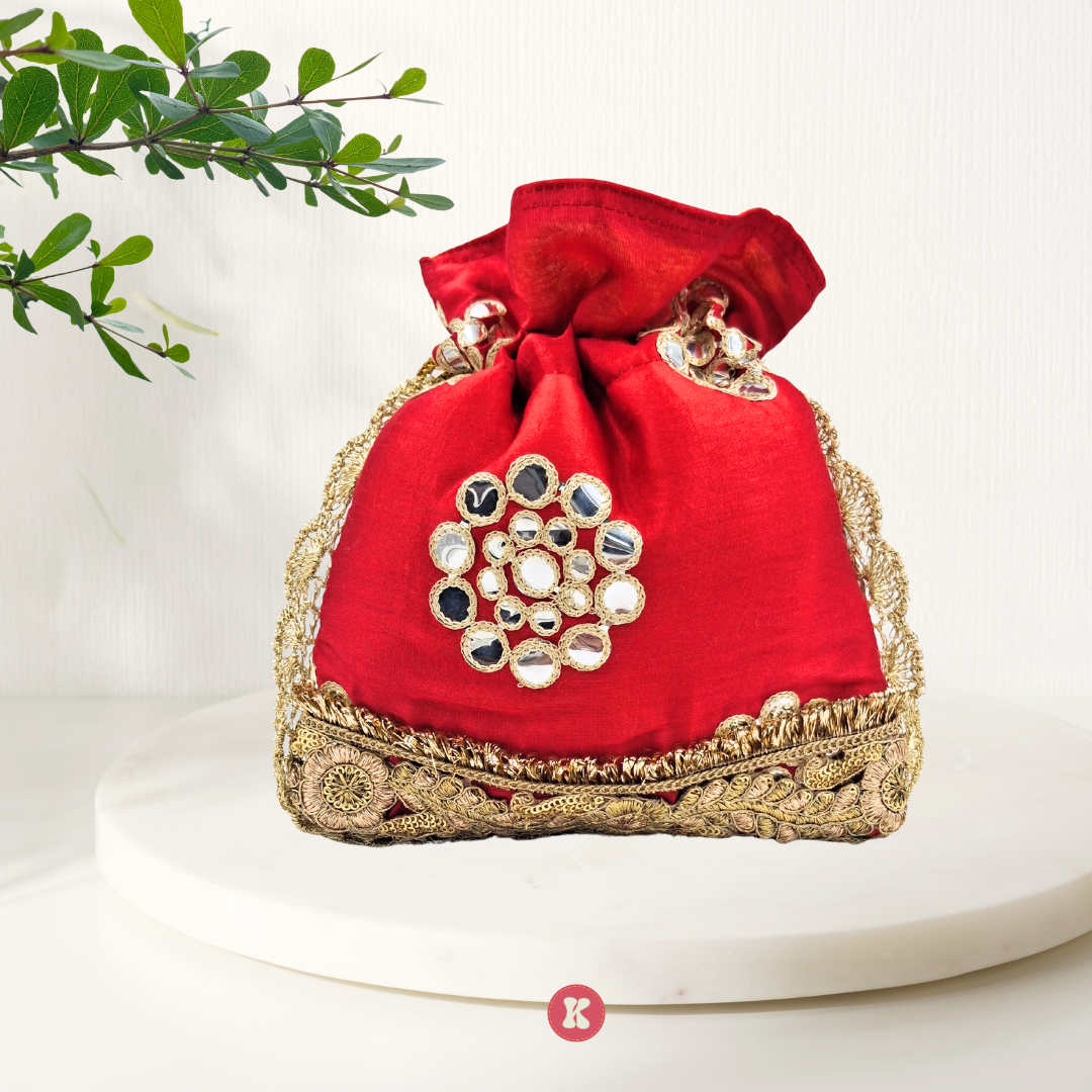 Red Cotton Potli