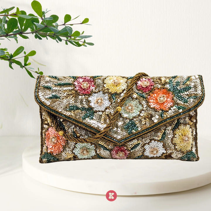 Vintage Floral Clutch