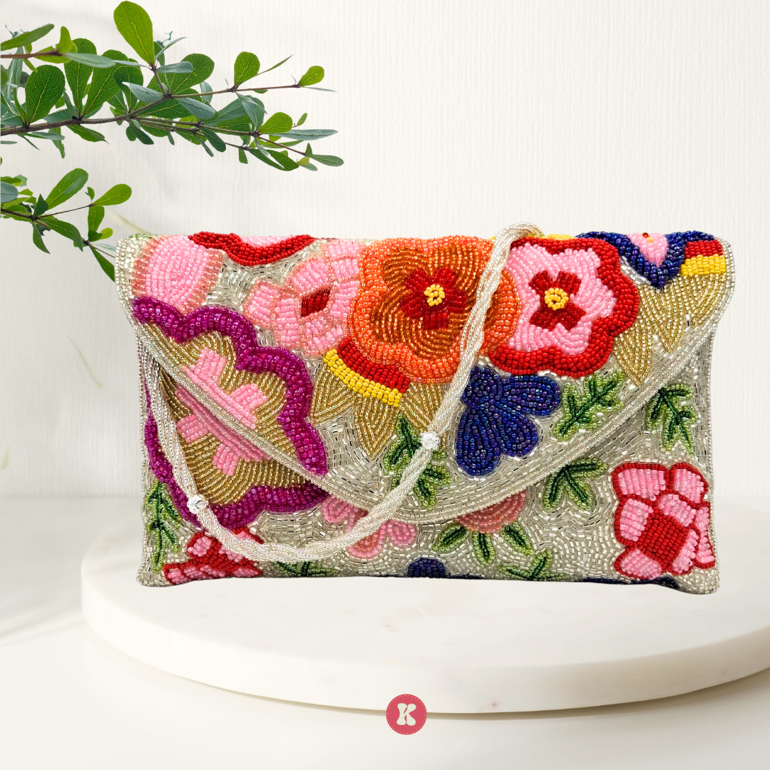 Colorful Beaded Clutch