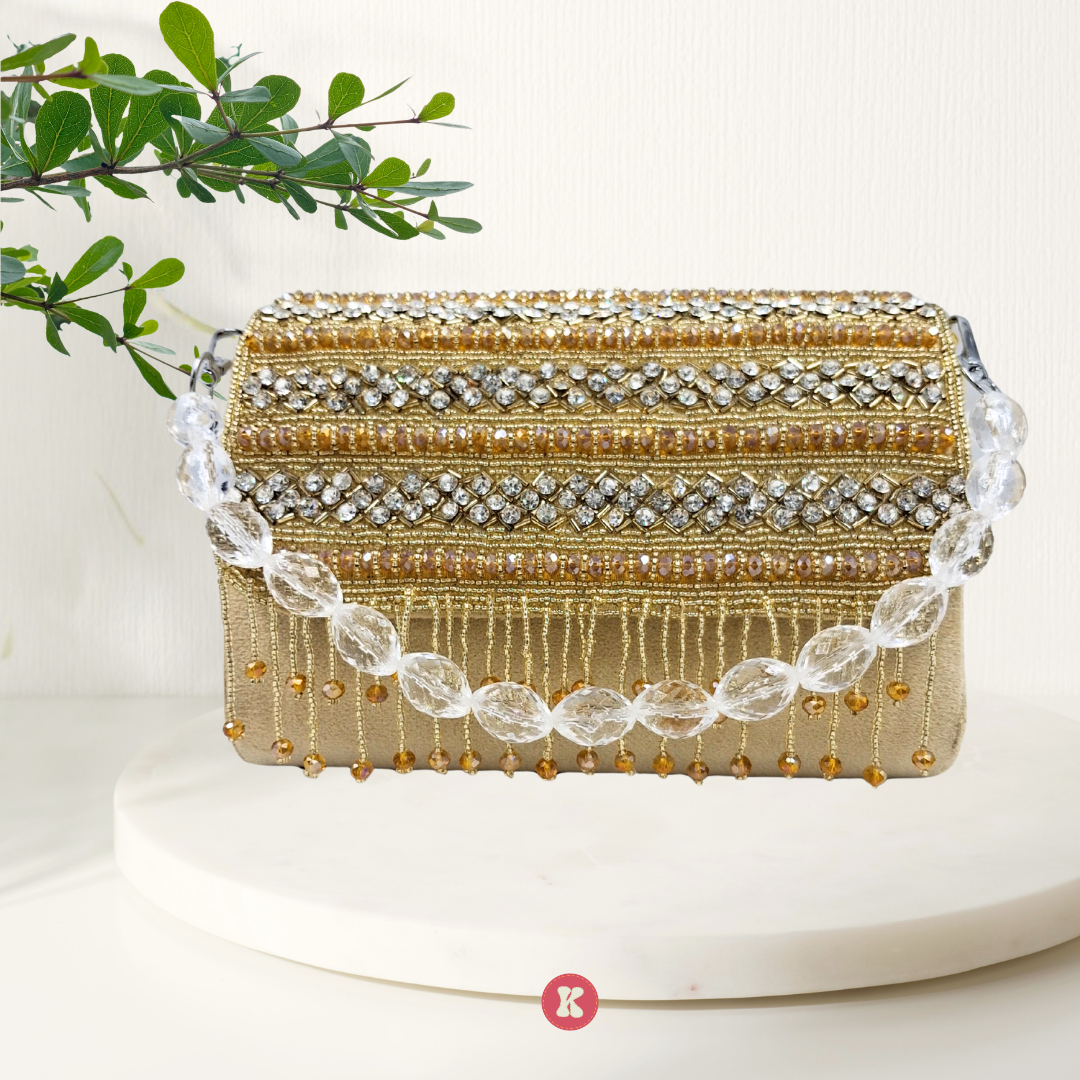 Golden Crystal Clutch.
