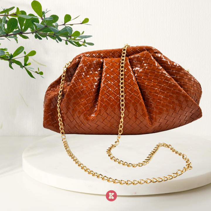 Amber Weave Clutch