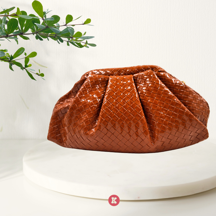 Amber Weave Clutch
