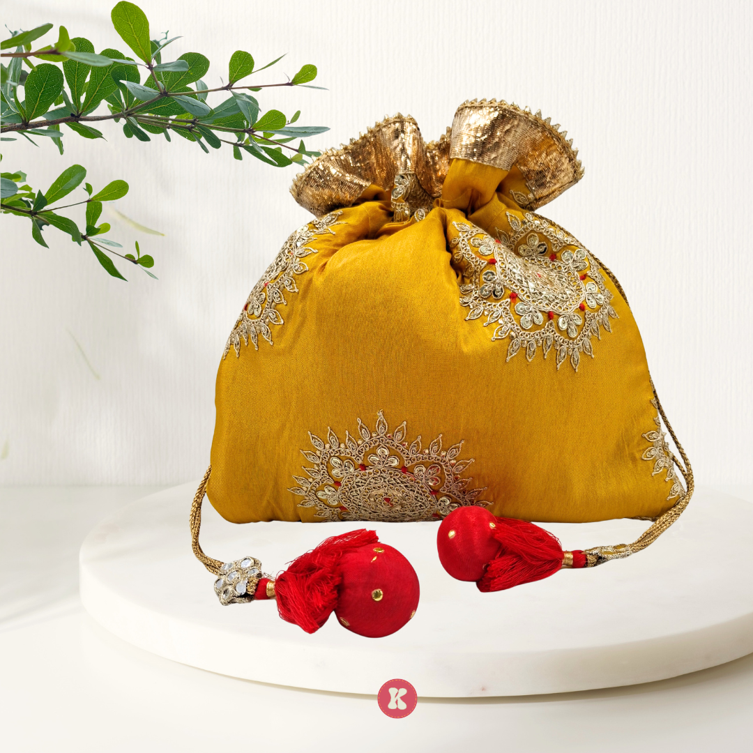 Sunlit Gold Festive Potli