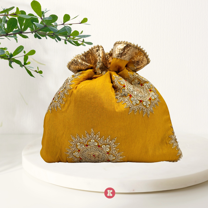 Sunlit Gold Festive Potli
