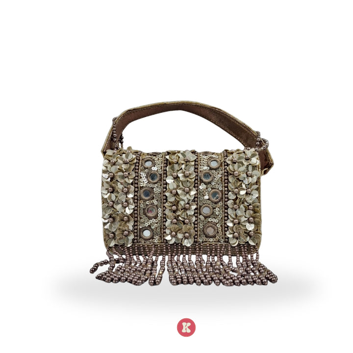 Mirror Beaded Clutch