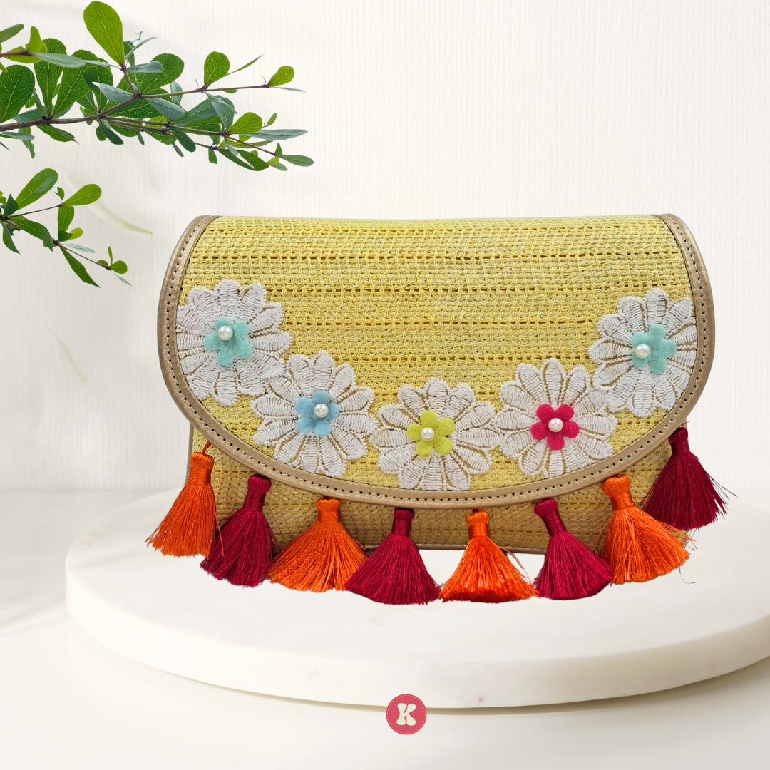 Mirror Tassel Clutch