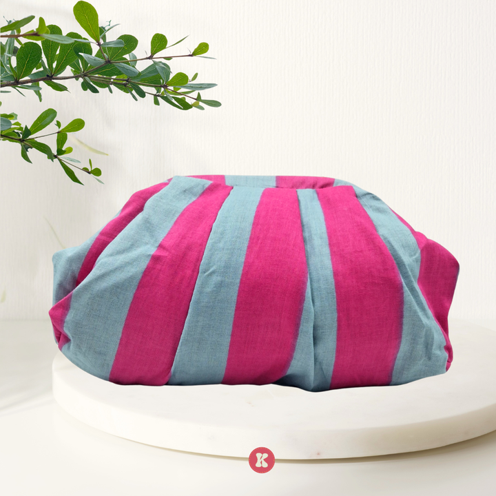 Pink Blue Stripe Cloud Bag