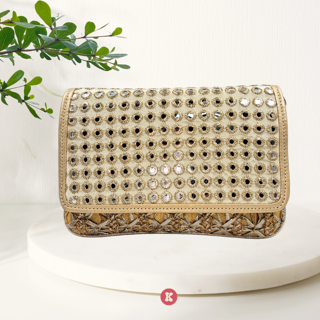 Gold Crystal Embellished