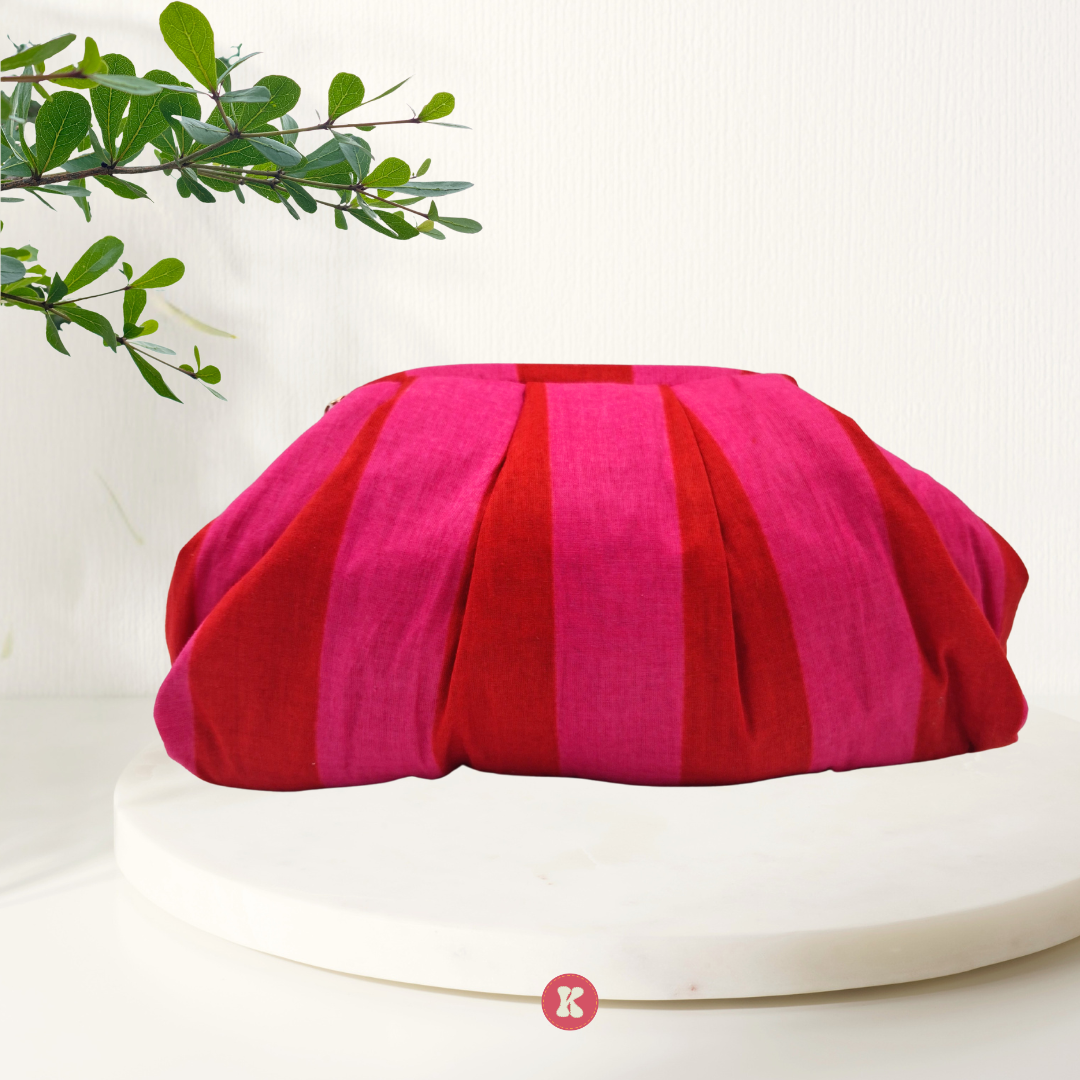 Rosé Stripe Cloud Bag