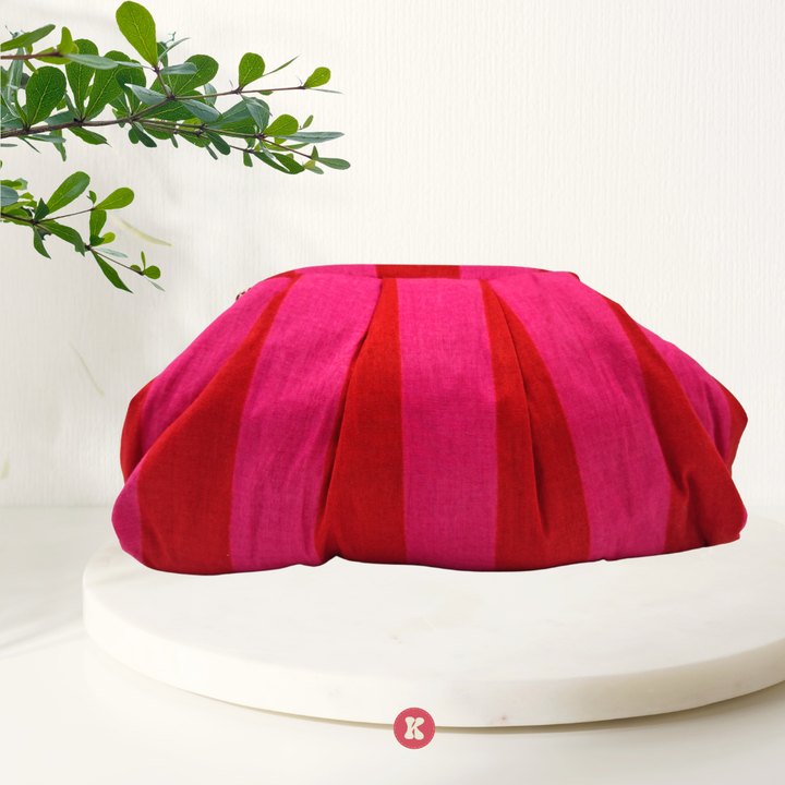 Rosé Stripe Cloud Bag