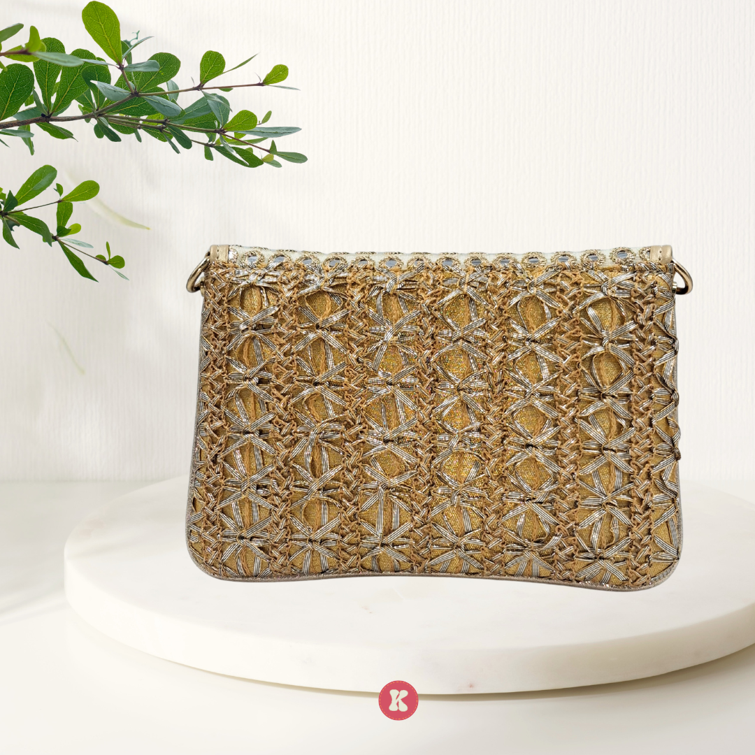Gold Crystal Embellished