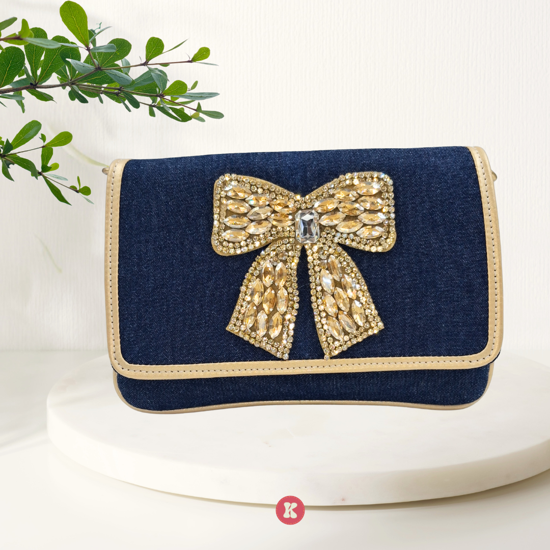 Gold Bow Embellished