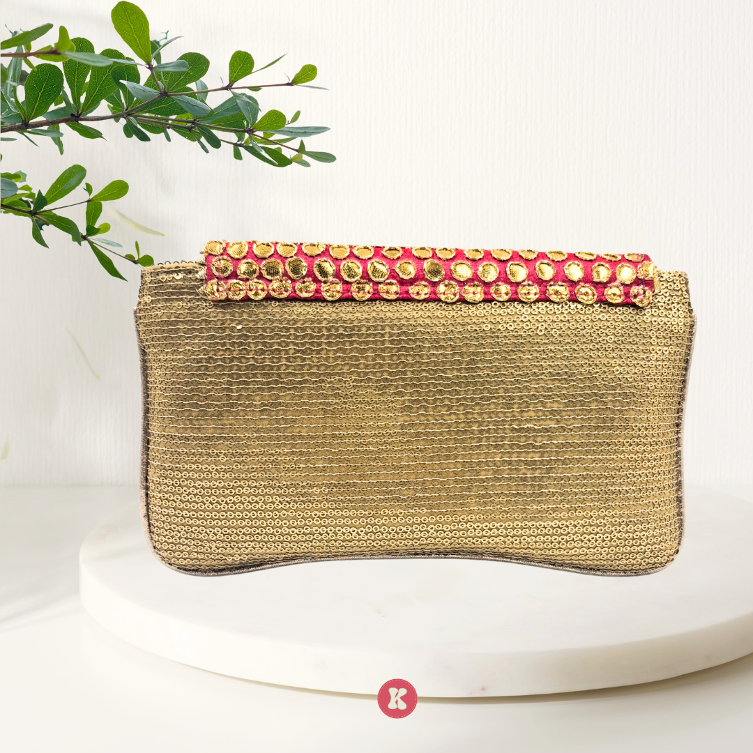 Golden Jute Clutch