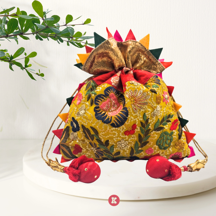 Traditional Floral Potli