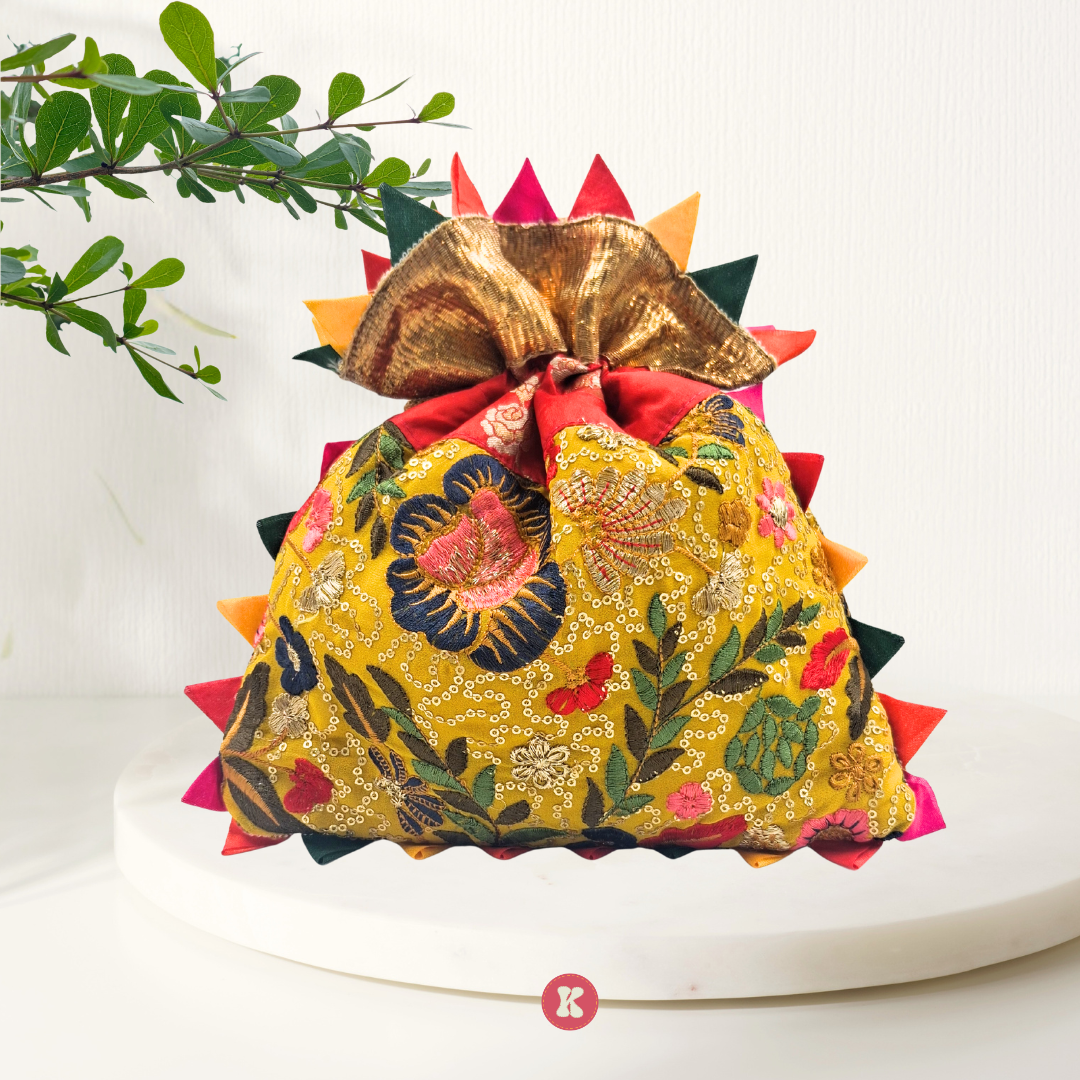 Traditional Floral Potli