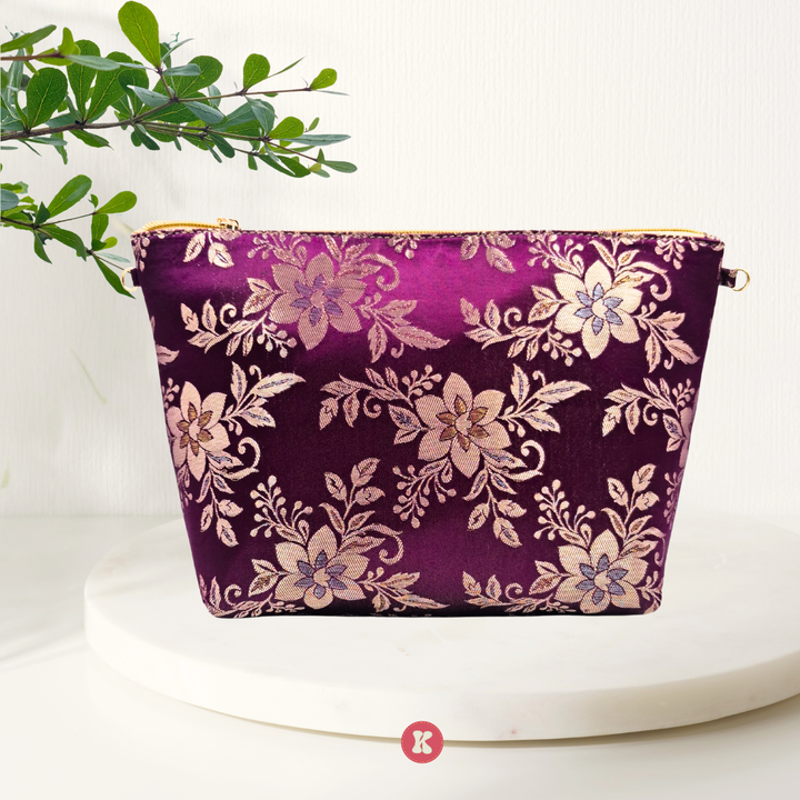 Imperial Orchid Brocade Pouch