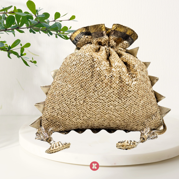 Golden Serpent Luxe Potli Bag