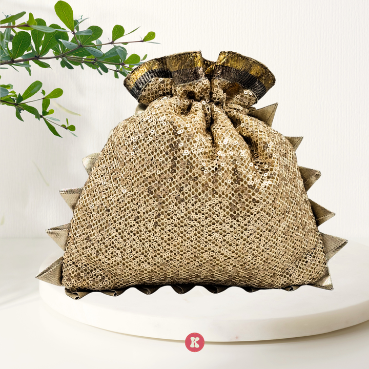 Golden Serpent Luxe Potli Bag