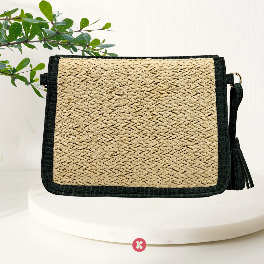 Forest Green Woven Bag